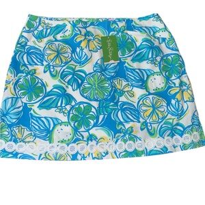 Lilly Pulitzer Blue and Green Tropical Skirt